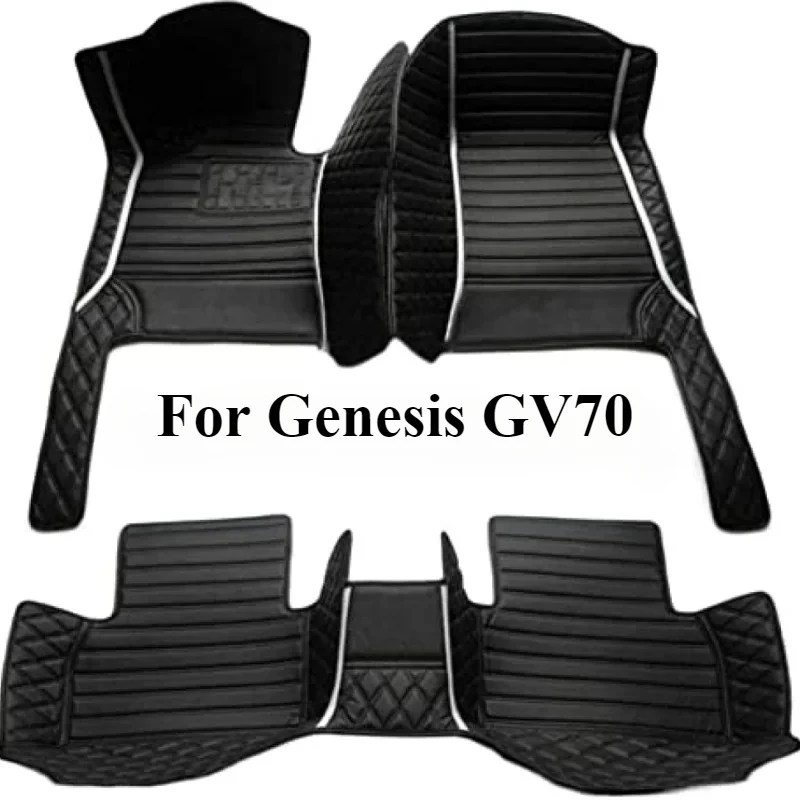 

Автомобильные коврики на заказ для Genesis GV70 2022-2024-2025, водонепроницаемые аксессуары для интерьера, искусственная резина, авто кожаные коврики для ног