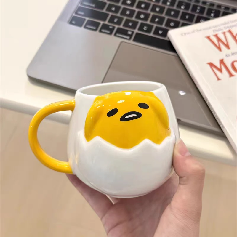 Gudetama Yolk Lazy Egg Mug Gift Action Figure Dolls Toys Kids Cute Gudetama Cup about 475ml Cup Birthday Gift for Kids