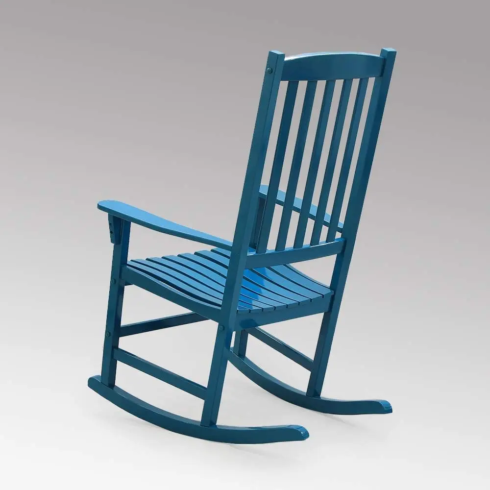 Bentley Outdoor Porch Rocking Chair, Solid Wood, 2 Piece Celestial Blue