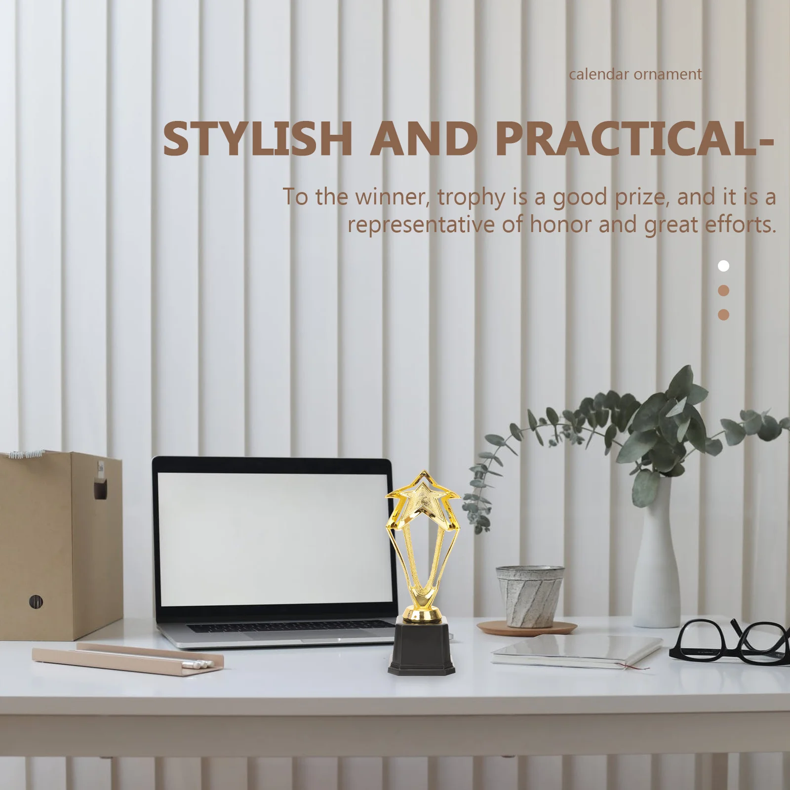 

27.5Cm Star Award Trophy Golden Plastic Competition Prize For Ceremony Party Favor Classroom Spelling Decor