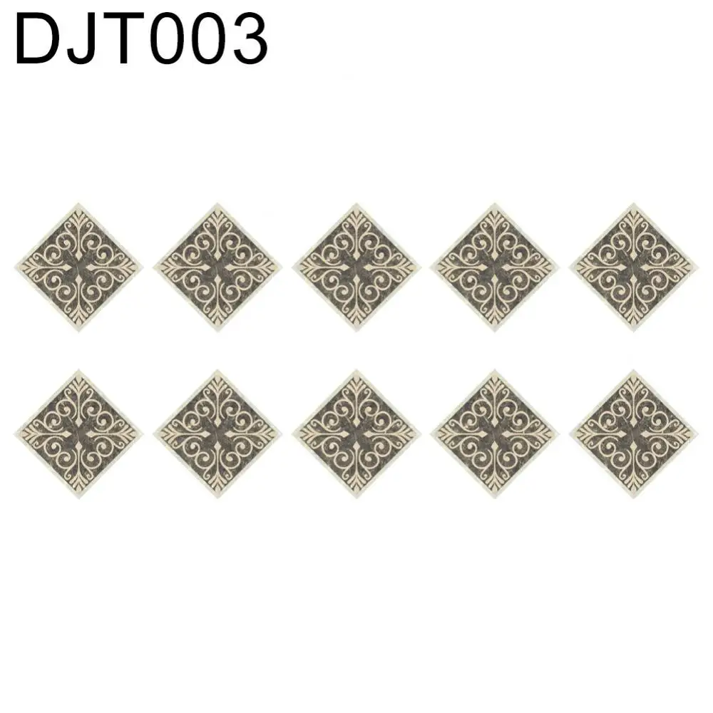 Sticker Self-adhesive PVC Waterproof 10Pcs Kitchen Bathroom Floor Tile Diagonal Sticker
