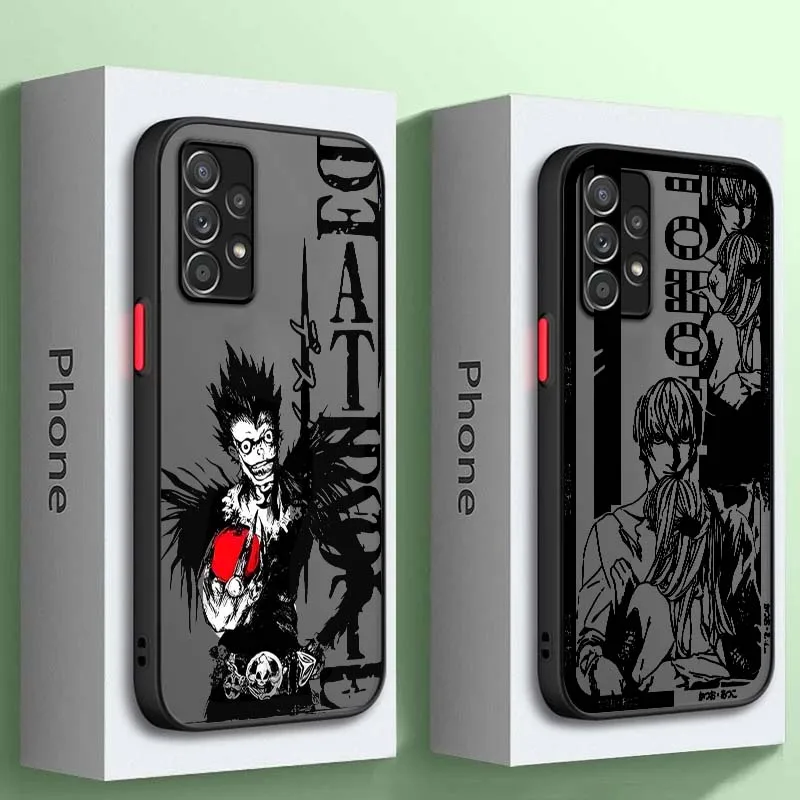 

Death Note Popular Cool Anime For Samsung S25 S24 S23 S22 S21 S20 S10 S9 Ultra Plus Edge FE 5G Frosted Translucent Phone Case