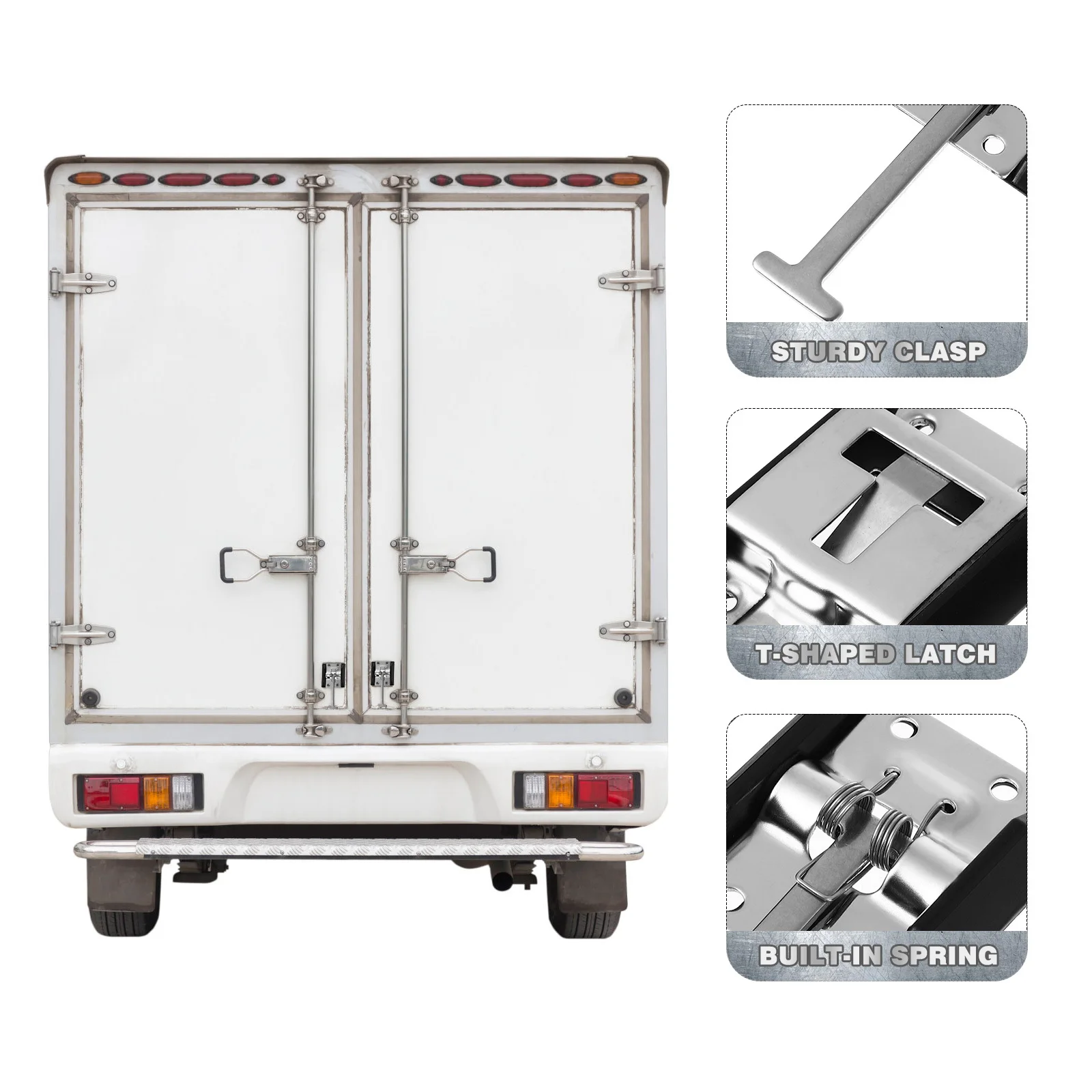 

Stainless Steel T-Style Catch Holder 13X6.5X1Cm Heavy Duty Entry Latch For Trailer Van Motorhome Caravan Rear
