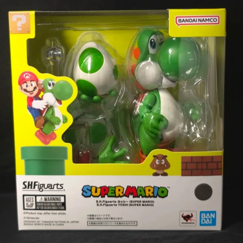 

Оригинальная коллекционная фигурка Bandai SHF Yoshi Super Mario: Зеленый динозавр, готовая к демонстрации, для хобби и коллекций, для украшения рабочего стола