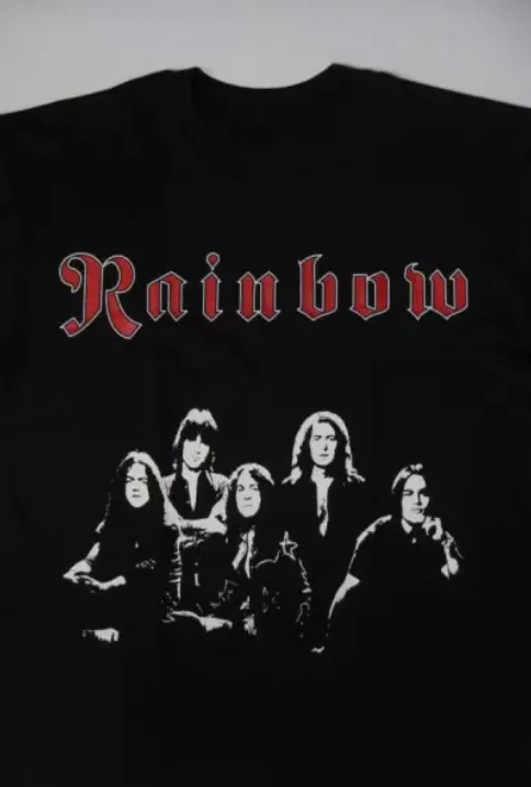 

Reprint Rainbow TShirt The Band Short Sleeve Black Men