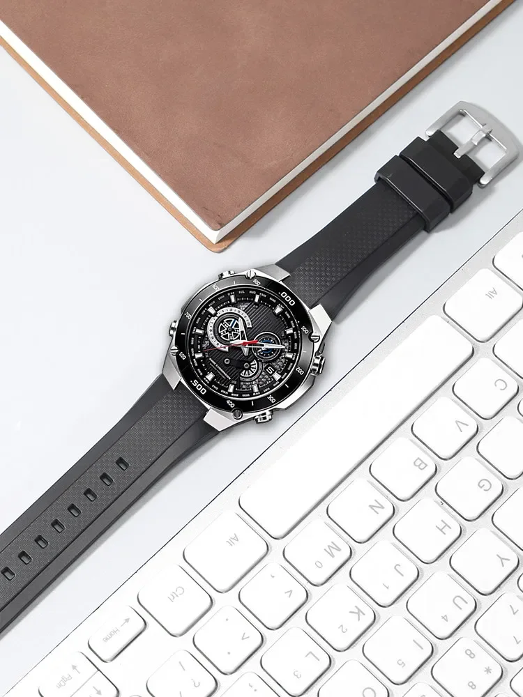 Resin Rubber Strap For Casio EDIFICE 5142 EQW-A1000 EQW-A1100 EQW-M1100 Watch Strap Convex 13mm Silicone Waterproof Watchband