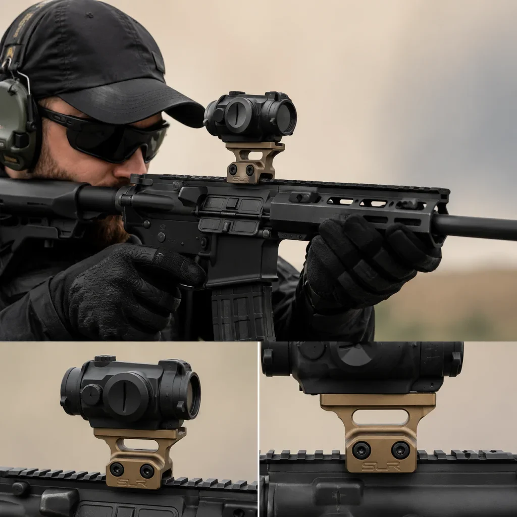 Tactical SLR T-2 Red Dot Sight Riser Base Lower 1/3rd Scope Mount Adapter 20mm Rail Hunting Accessories