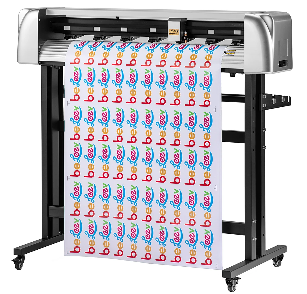 Industrial Grade ZK1000 1000mm Stepper Motor CCD Camera Auto Contour Cutter Sticker Vinyl Cutting Plotter 5.0-inch LCD