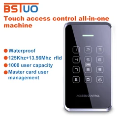 Teclado de Control de acceso RFID de 125KHz y 13,56 Mhz, lector de tarjetas NFC EM/IC, sistema de Control de acceso de puerta, abridor de cerradura de puerta