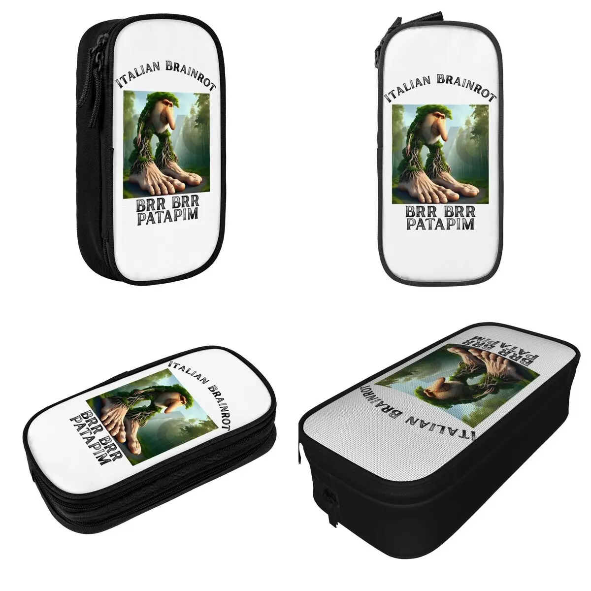 الإيطالية Brainrot Brr Brr Patapim مقلمة الإبداعية ميمي حامل قلم حقيبة فتاة صبي كبير اللوازم المدرسية هدية قلم رصاص الحقيبة #2