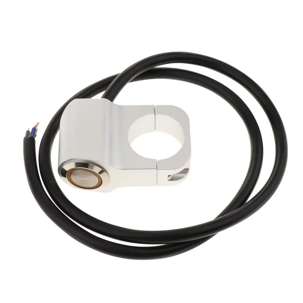 

Motorcycle Handlebar Switch Stainless Steel ON OFF Button for Hazard Fog Light Headlight Power Outlet Electric Bike ATV