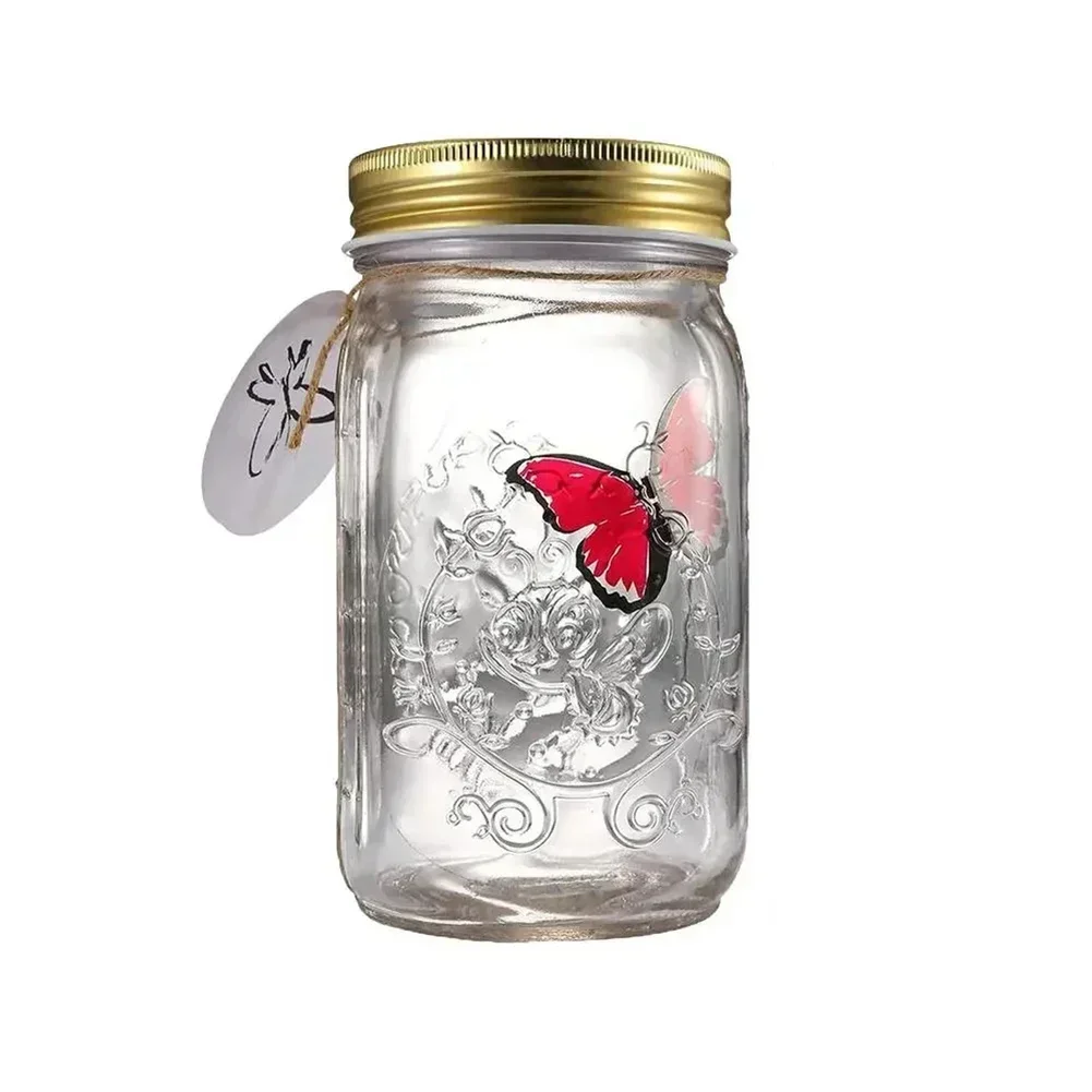 Eye Catching Home Decoration Simulated Butterfly Bottle Led Glass Adds Lamp a Touch of Elegance to Any Space