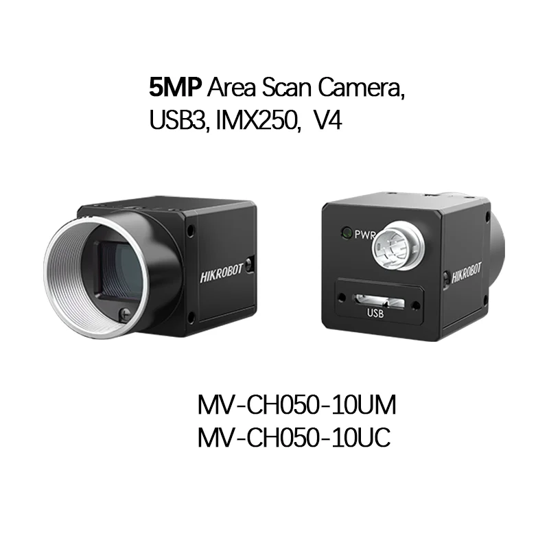 

Промышленная камера Hikrobot MV-CH050-10UM, MV-CH050-10UC, 5 МП, для сканирования области, USB3, IMX250, монохромная, V4