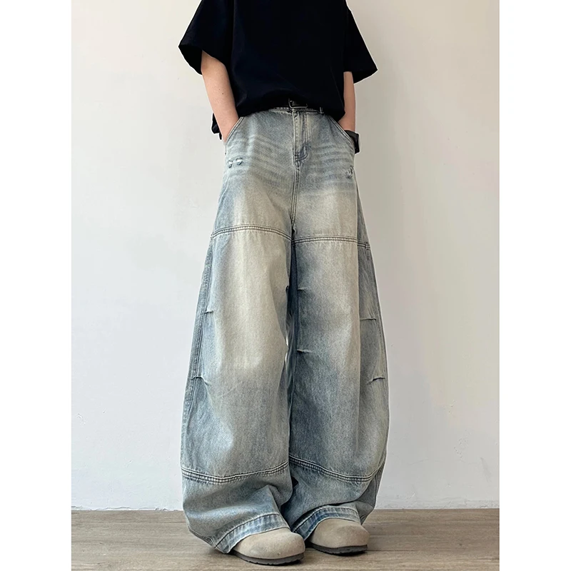 

YIBASHU Women's Blue Gothic Y2k Ripped Jeans Baggy Harajuku Denim Trousers Vintage Emo Jean Pants Japanese 2000s Style Clothes