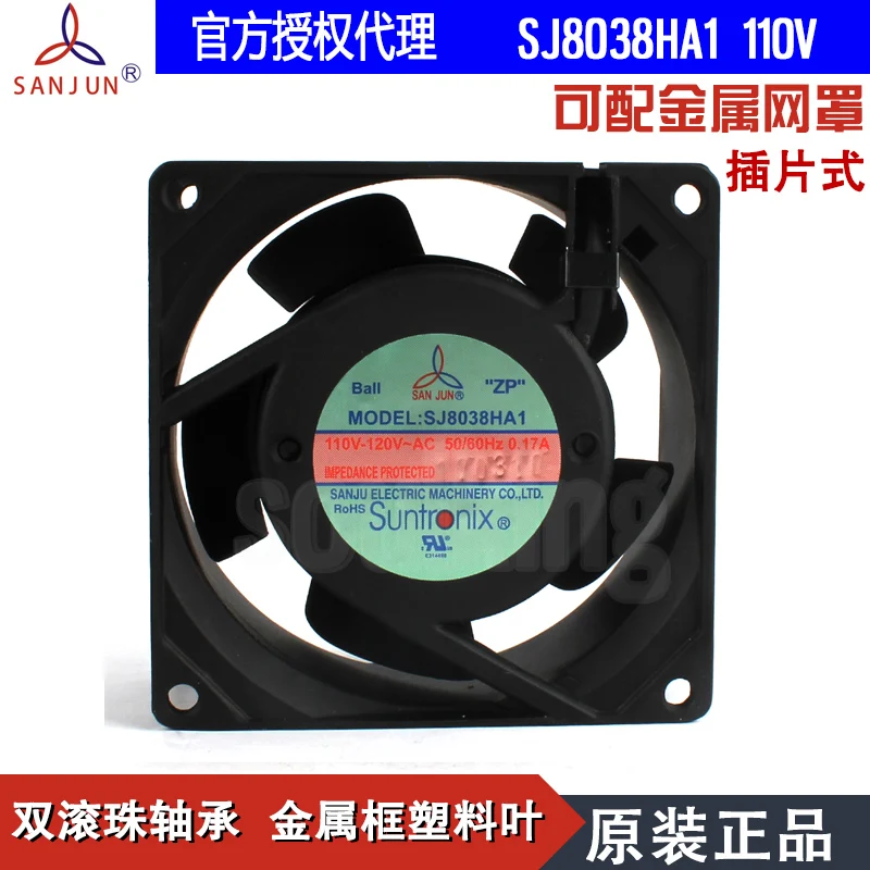 

НОВЫЙ Suntronix SAN JUN SANJUN SJ8038HA1 110 В 0,17 А 8038 осевой вентилятор с двойным шарикоподшипником