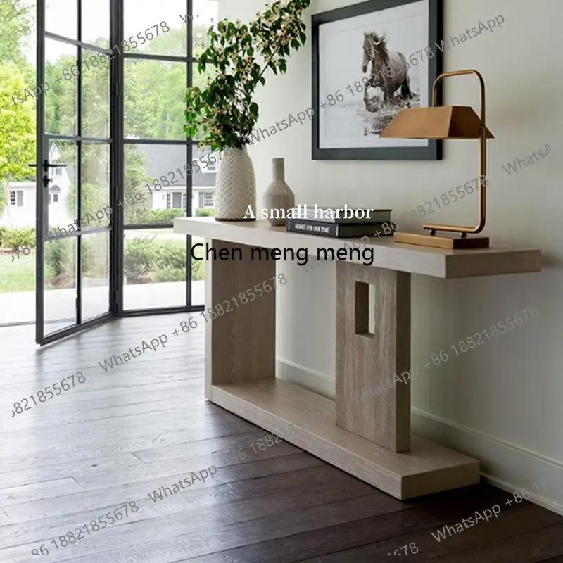 

Американский столик из массива дерева для прихожей, французский простой столик для гостиной, тумба для хранения в прихожей, ретро-тумба для декора у кровати