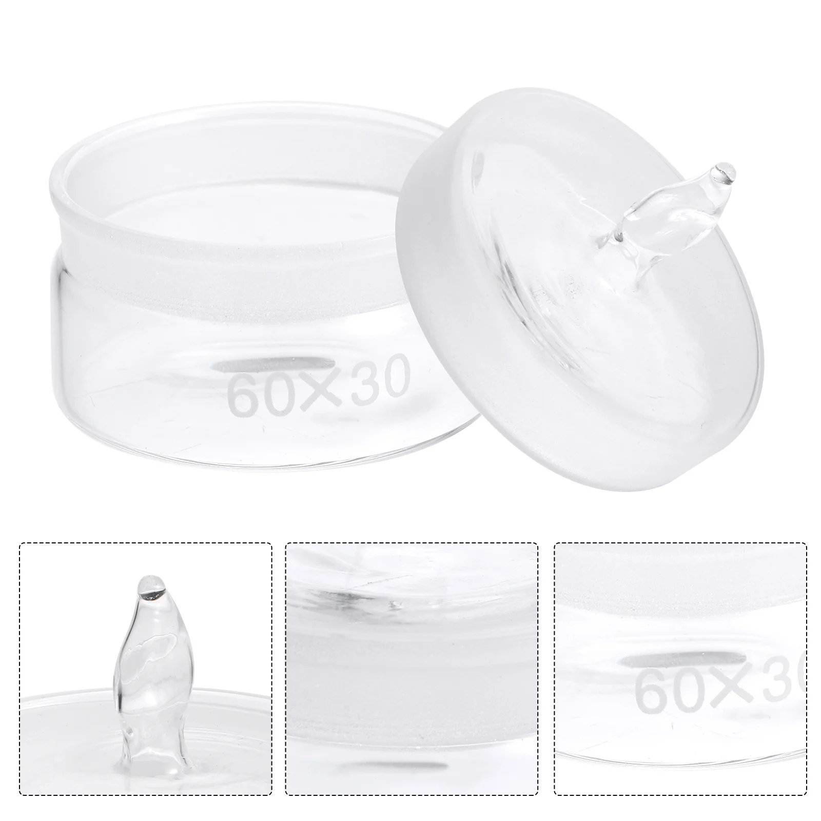 

1Pcs Weighing Bottle 60x30mm Low Flat Specific Gravity Bottle for Laboratory Equipment Chemical Analysis