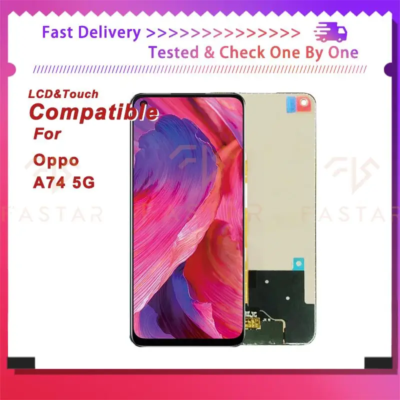 

A74 5G 6.5"Tested For Oppo A74 5G LCD Display Touch Digitizer Assembly Replacement Phone Screen Oppo A74 5G lcd