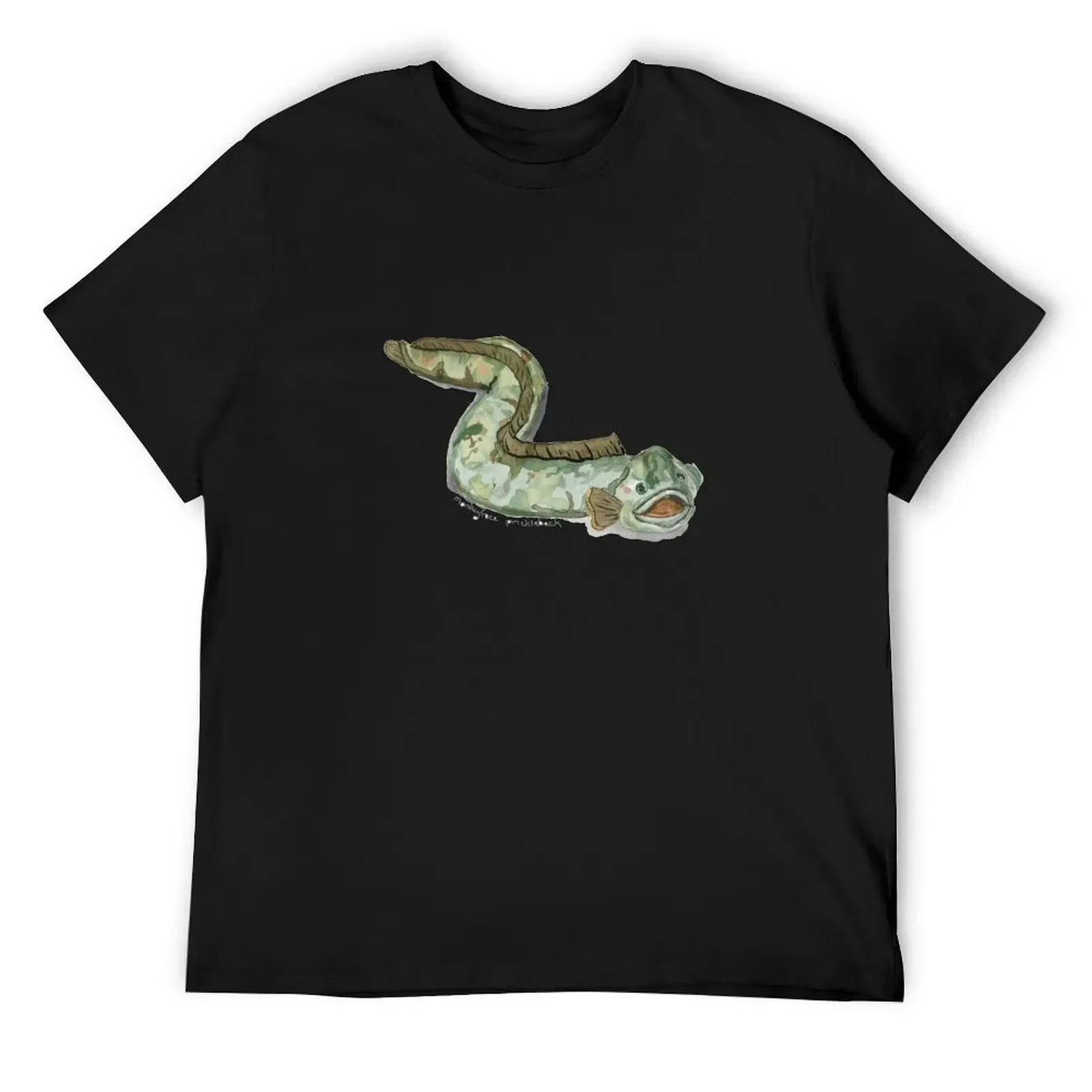 Monkeylip Prickleback Watercolor Painting Eel T-Shirt graphic shirts anime t shirts mens designer clothes