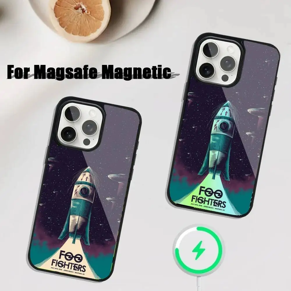 

F-Foo-Fighters Phone Case For iPhone 16,15,14,13,12,11,Plus,Pro,Max Mini Magsafe Magnetic Wireless Charging