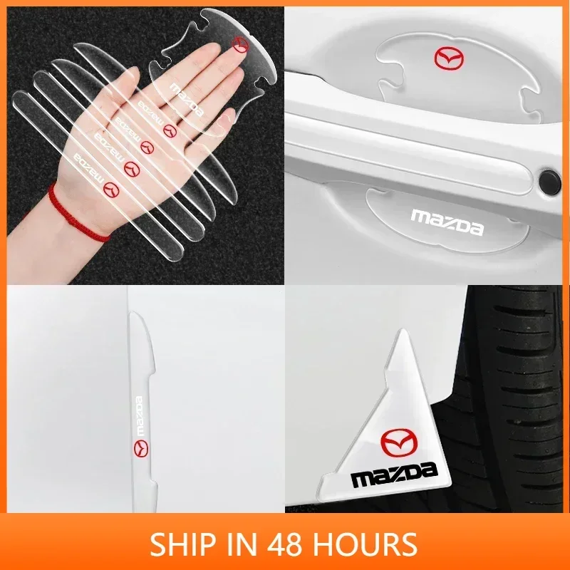 

4pcs Car Door Edge Door Handle Door Corner Protection Film Sticker For Mazda 2 3 5 6 CX-3 CX-4 CX-5 CX5 CX-7 CX-9 Atenza Axela