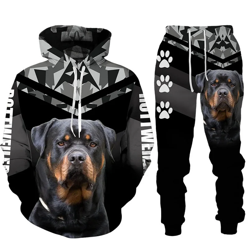 

Мужской повседневный костюм с капюшоном, напечатанный на 3D-принтере, с принтом, весенний, комфортный, молодежный, неорганизованный (не фирменный) стильный комплект из лонгслива и брюк