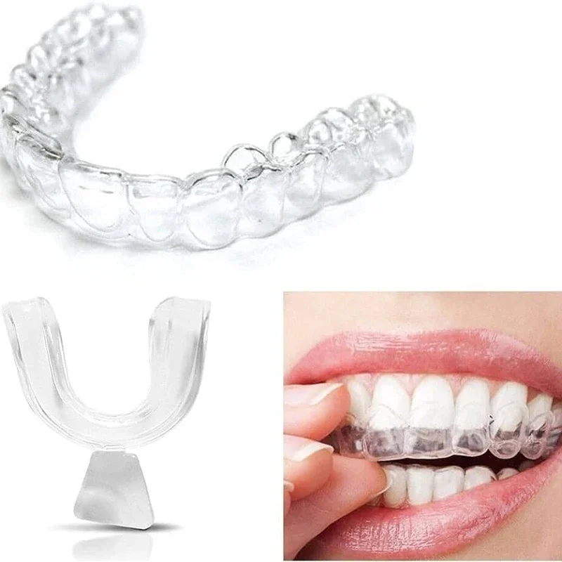 

2pcs Soft Silicon Tooth Dental Mouth Guard Teeth Whitening Trays Bleaching Tooth Whitener Mouth Guard Oral Care Hygiene