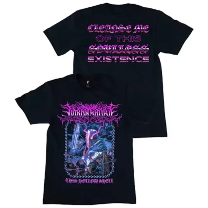 الموضة الشهيرة لورنا شور باند الميت الأساسية المعدنية الداكنة الرياح روك الأمريكية فضفاضة الرجال النساء تي شيرت القطن الشارع الشهير الملابس بلايز