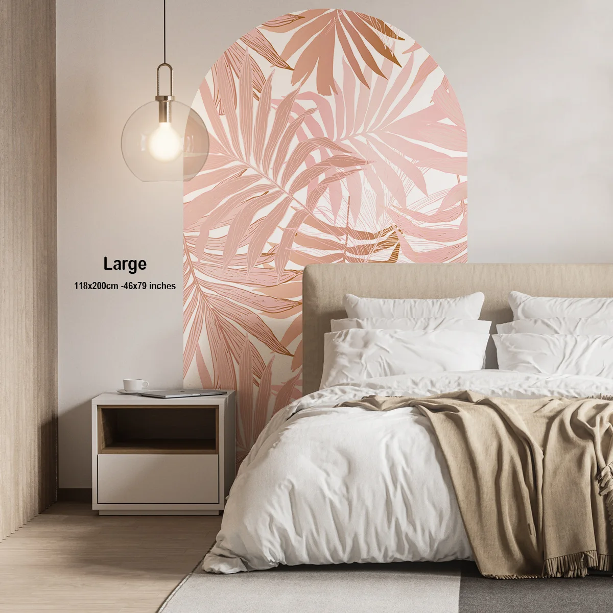 Creative Plant Nordic Simple Arch Wall Sticker Self-adhesive for Bedroom Living Room Porch Home Decoration Waterproof Wallpaper view 4