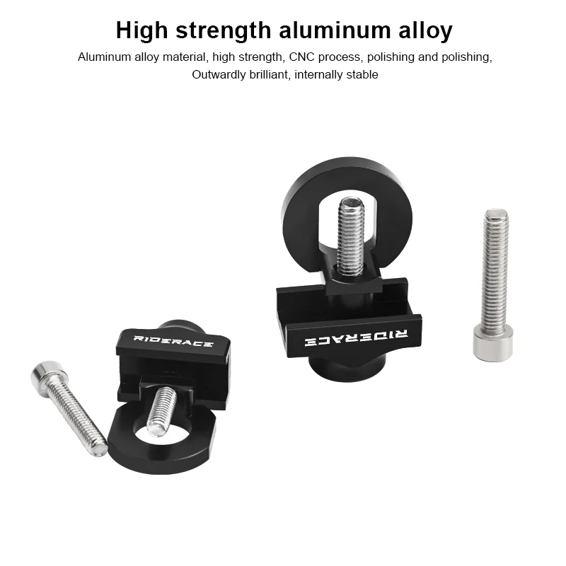 Bike Chain Tensioners Adjuster Bicycle Tensioner Fastener Bolt For DIY Tool Aluminum Alloy Single Speed Adjuster Regulator Black