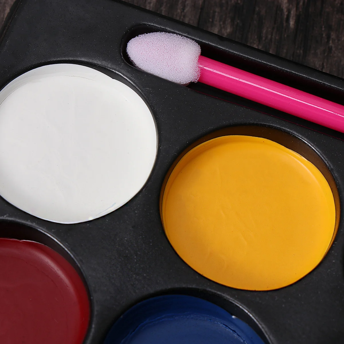 Kit de pintura facial de 6 colores, seguro, fácil de aplicar, elimina pinturas corporales para disfraces de Pascua, espectáculo de pinturas de maquillaje de novia para cara