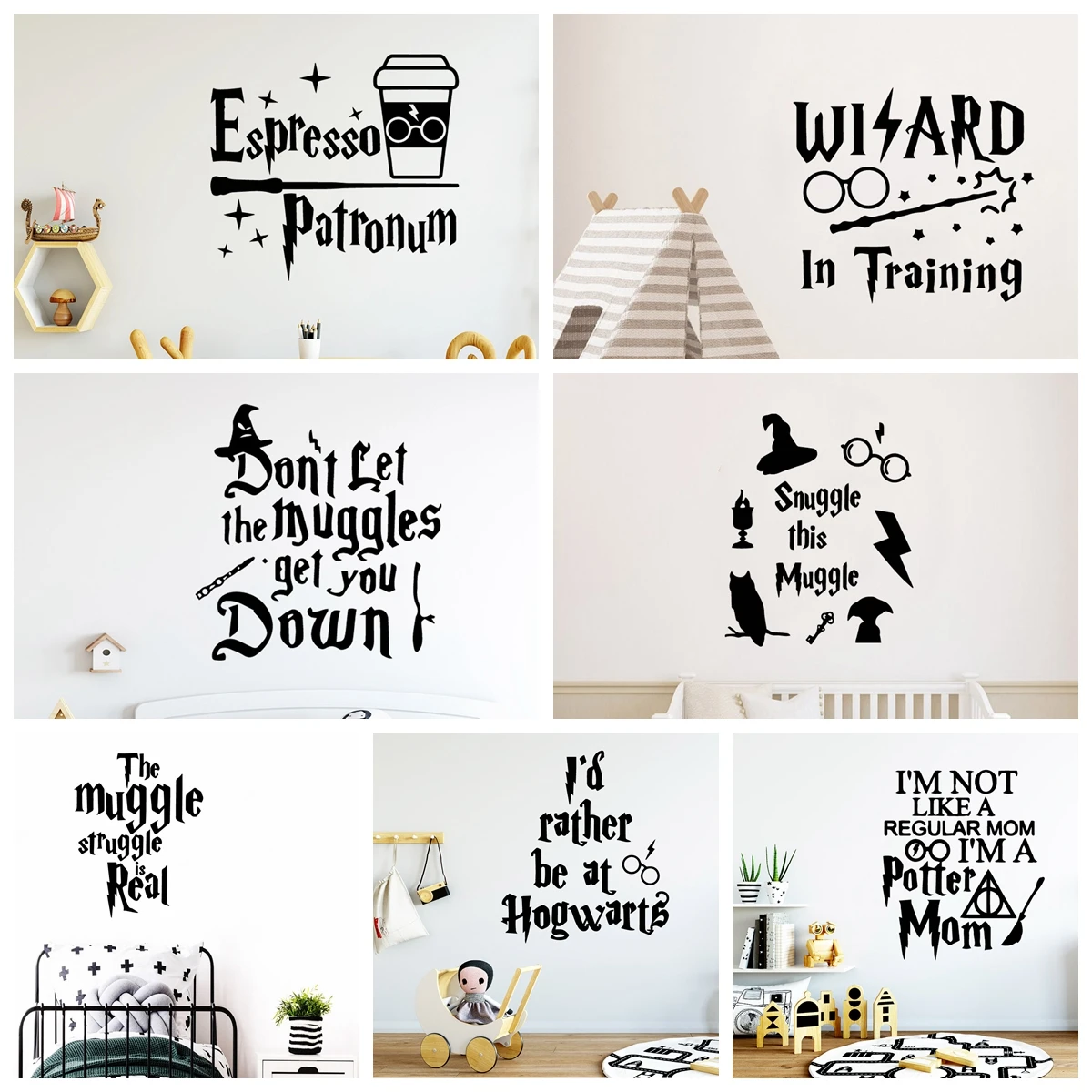 1pc Magic Harry Wall Sticker Wall Decal Home Decor for Living Room Kids Room Decal Creative decal for Kids Room Decoration