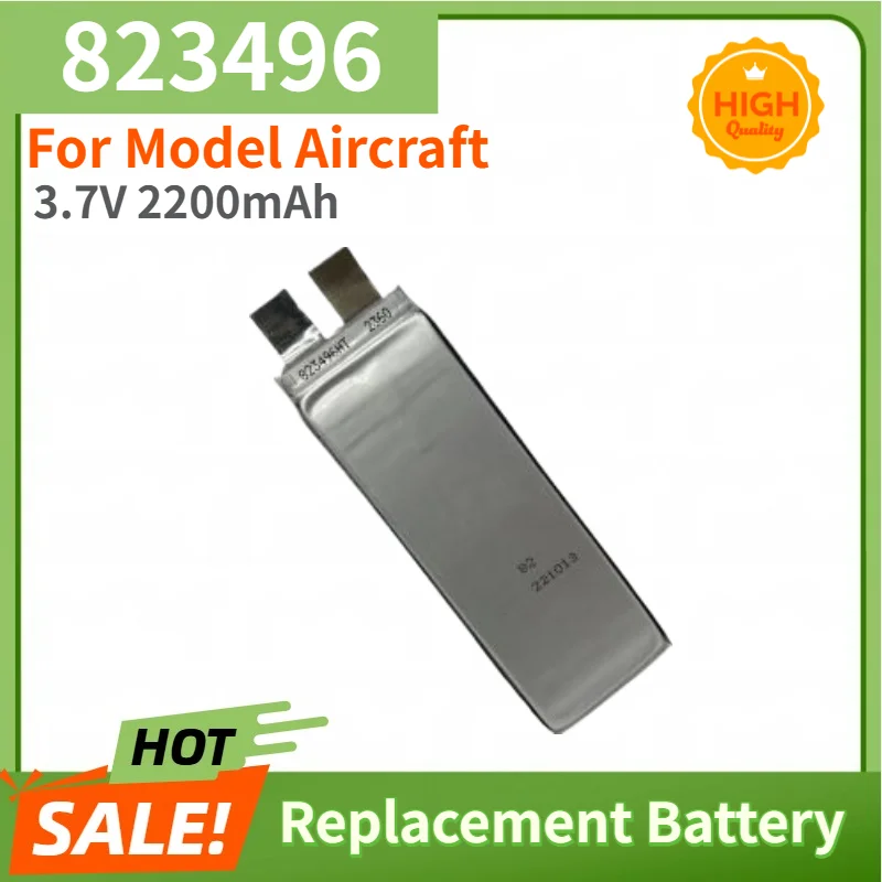 823496 Battery 3.7V 2200mAh for Model Aircraft High Quality Replacement Battery