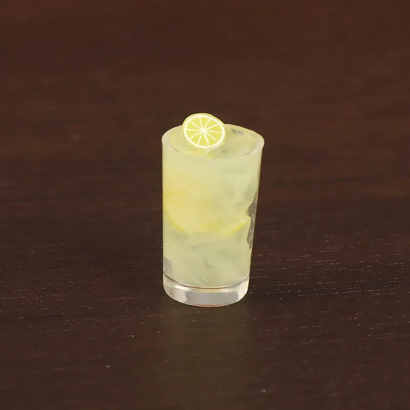 random1pc Miniature Summer Iced Americano Lemonade Model Car Ornament Micro Landscape Decor Home Desktop Decoration