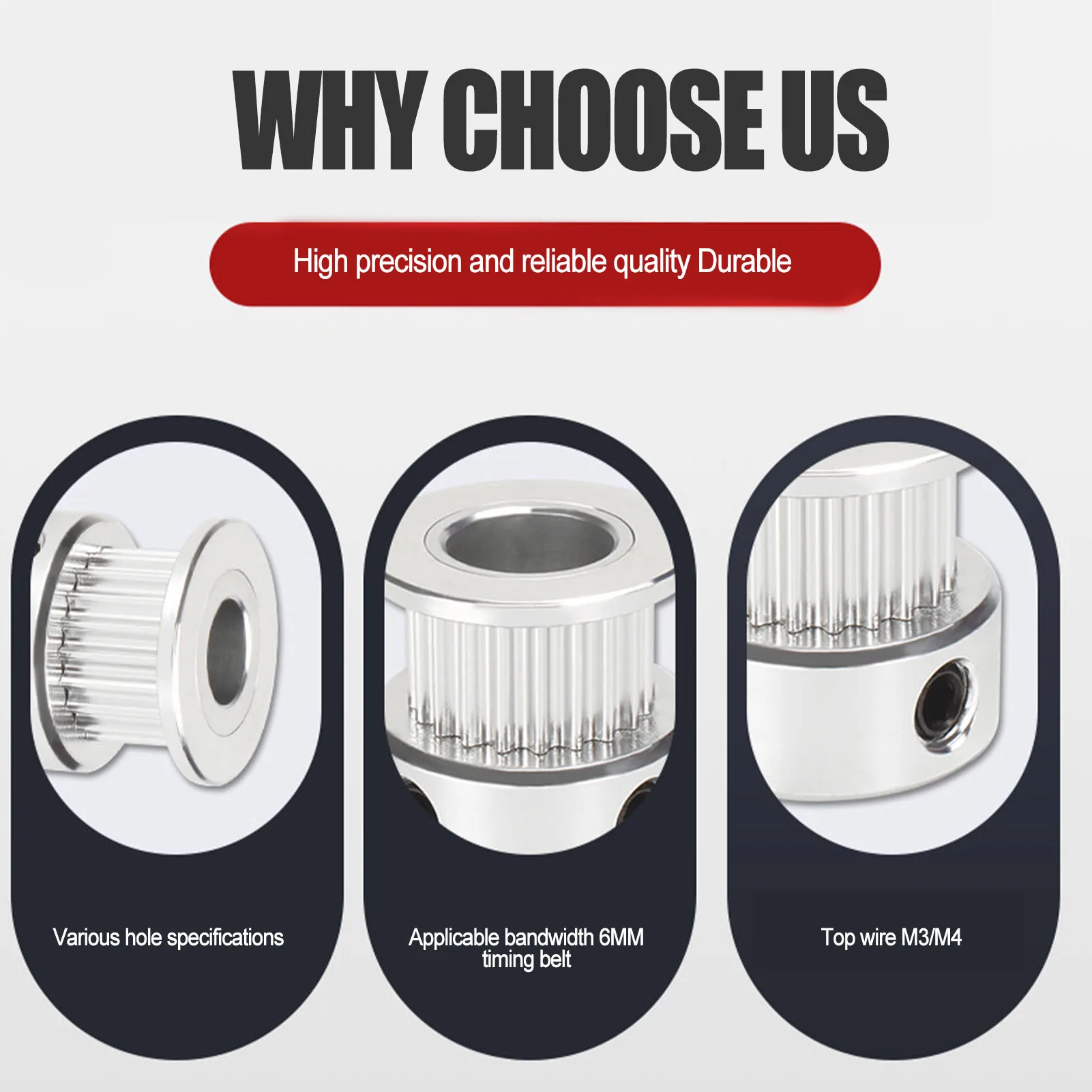 2GT 12 15 16 20 الأسنان 2GT توقيت بكرة تتحمل 3.17/4/5/6/6.35/8 مللي متر ل GT2 مؤقت اشتعال العرض 6 مللي متر 10 مللي متر 15 مللي متر 3D طابعة C NC أجزاء