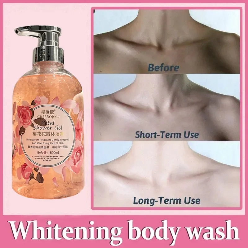 Niacinamide Petal Body Wash Whitening, Cleaning, Exfoliating and Lasting Fragrance Bath & Shower Shower Gels