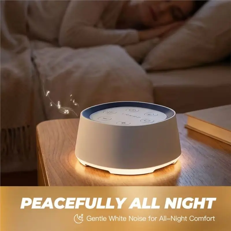 【VALENTINE's DAY】Sleep Aid For Adults Kids Portable White Noise Machine 30 Soothing Sounds Night Light Timer Rechargeable