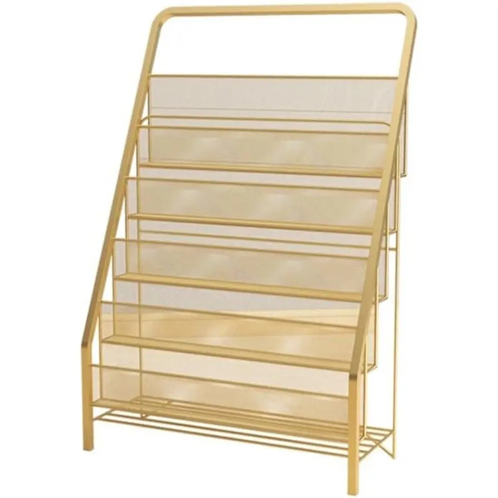 

Nordic Style Multi-Tier Iron Magazine and Book Storage Rack - Light Luxury Design