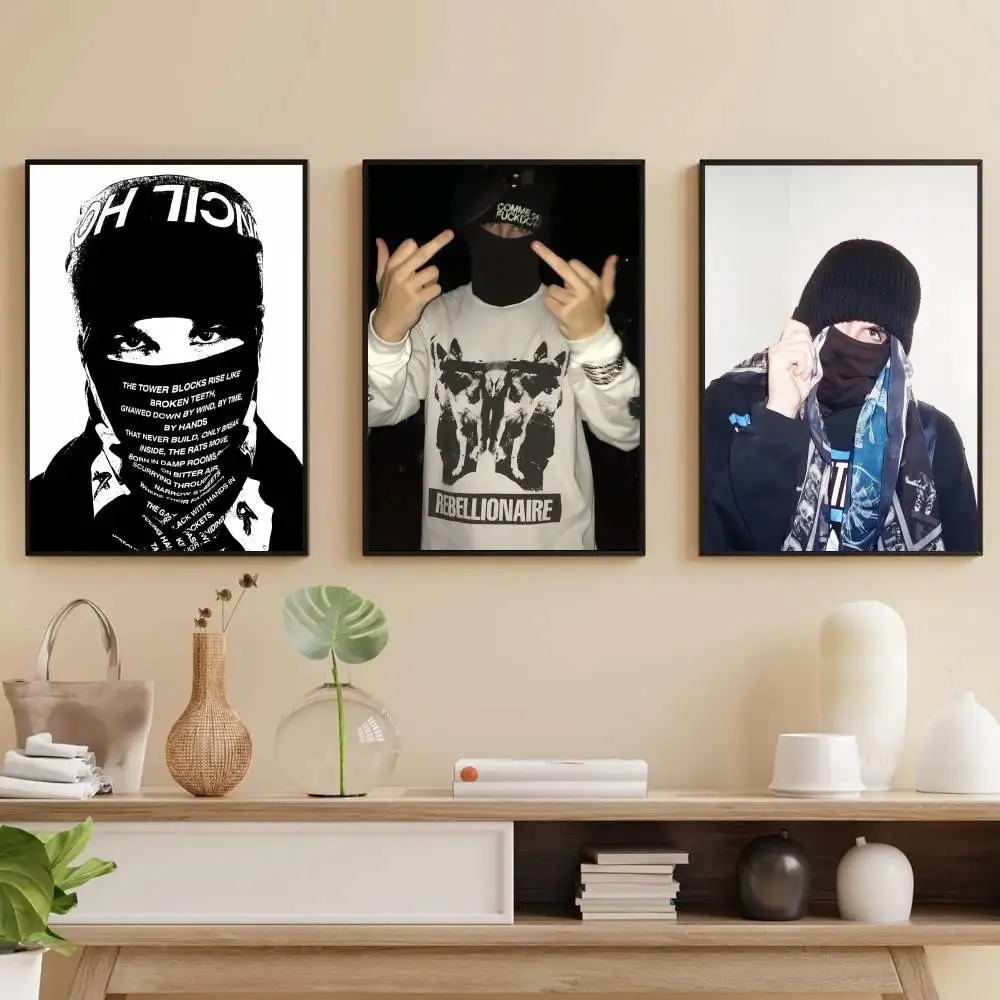 E-EsDeeKid плакат Rebel самоклеящаяся художественная водонепроницаемая бумажная наклейка кофейня бар комната
