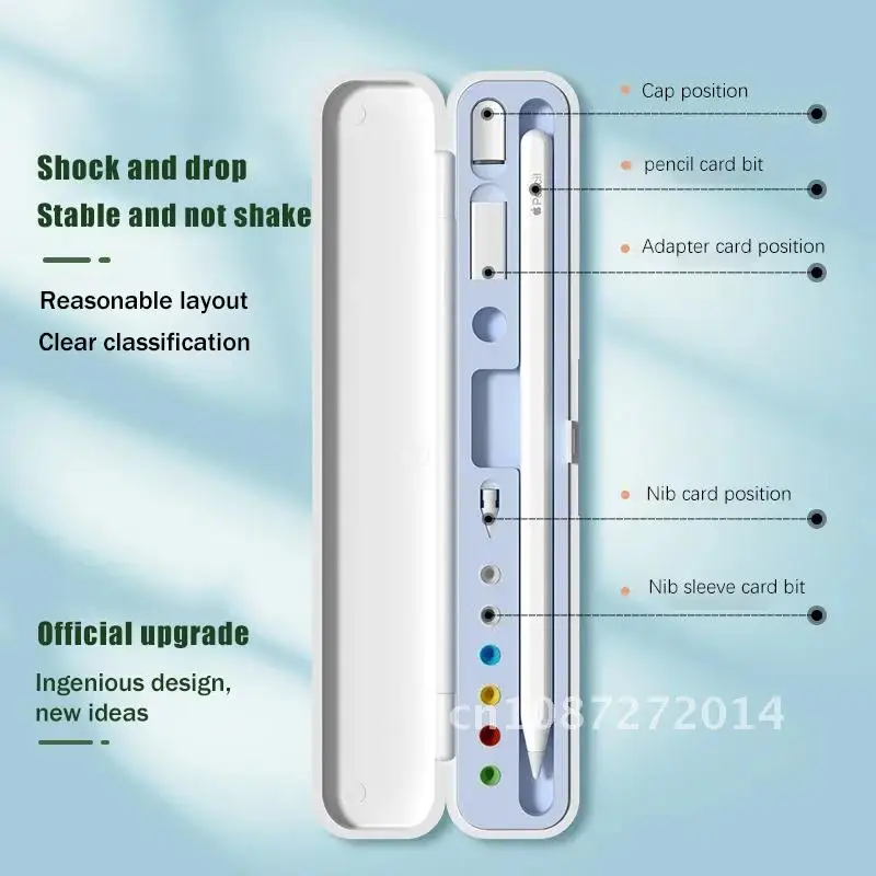 Storage Box for iPad Pencil Accessories Portable Hard Cover Travel Case for iPhone Pencil 2 Case Stylus Pen 1st Gen