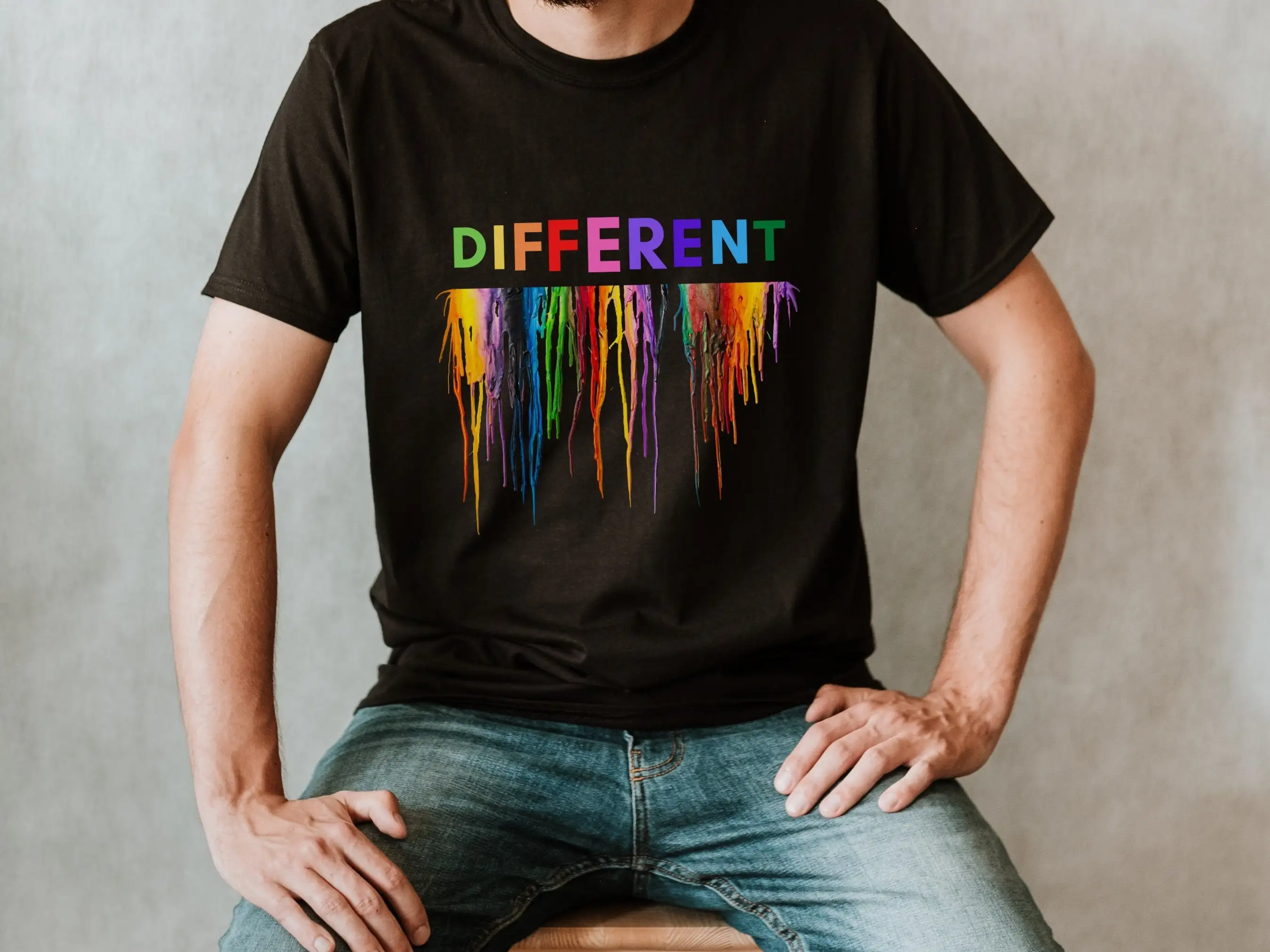 Different T Shirt Melting Crayons Colourful Flamboyant Dare To Be Gay Pride Transgender Lesbian Love Is Coming Out