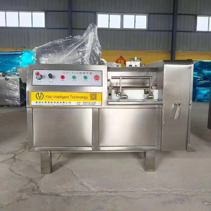 Commercial SUS304 QD350/QD550 Frozen Cheese Dicing Machine Frozen Meat Cutter Beef Cube Cutting Machine With Efficient Motor