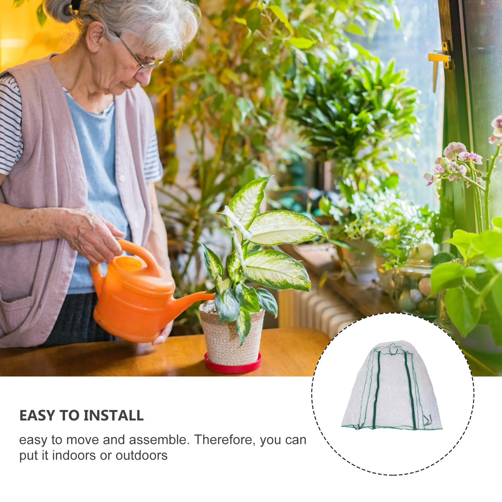 

Pvc Plant Cover Green Uv Protection Freeze Resistant Waterproof For Garden Trees Shrubs Flowers Outdoor Plants Protective Cover