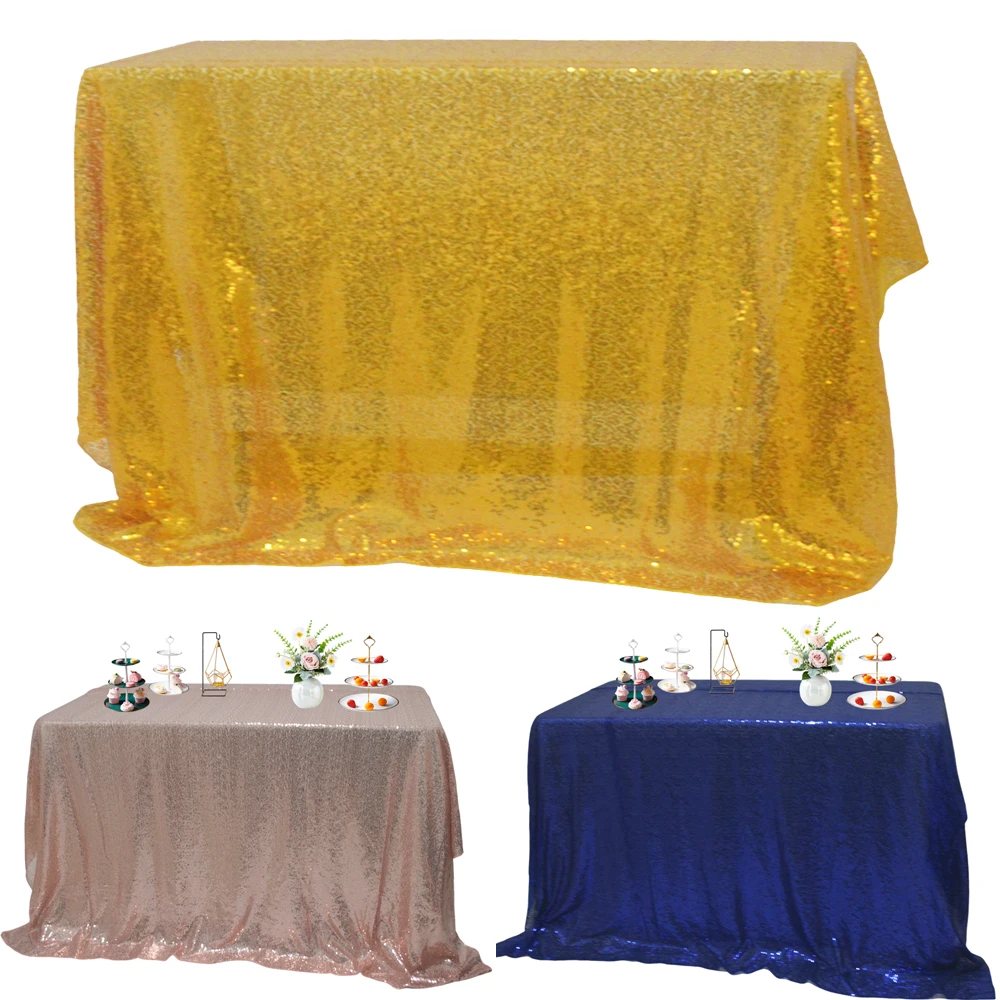 Dazzling Sparkly Sequin Tablecloth Enhance The Ambiance at Wedding Reception Wedding Party Baby Shower Birthday Talbe Cloth