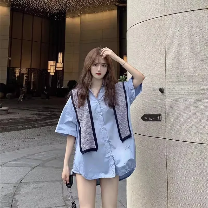 

plus Size 300 Pou Mid-Length ort-Sve irt oulder Design Men's Women's Summer Korean Sle Five-Sve Jaet