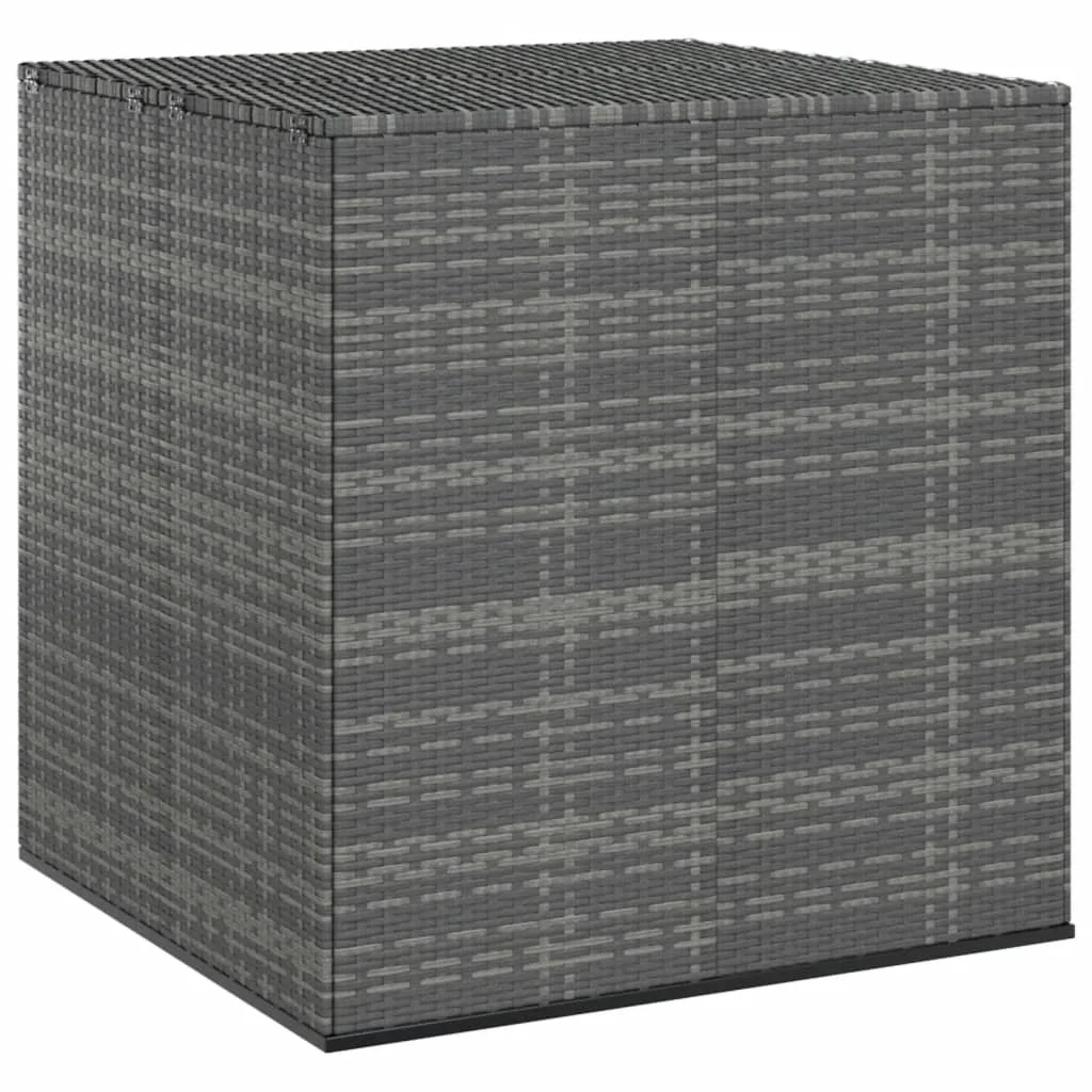 

Patio Storage Box, PE Rattan Outdoor Storage Cabinet, Courtyard Decoration Grey 100x97.5x104 cm