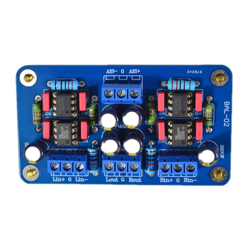 LZ2141 Balanced XLR Input To Unbalanced RCA Single-Ended Signal Output Preamplifier Circuit 12-15V F9-005