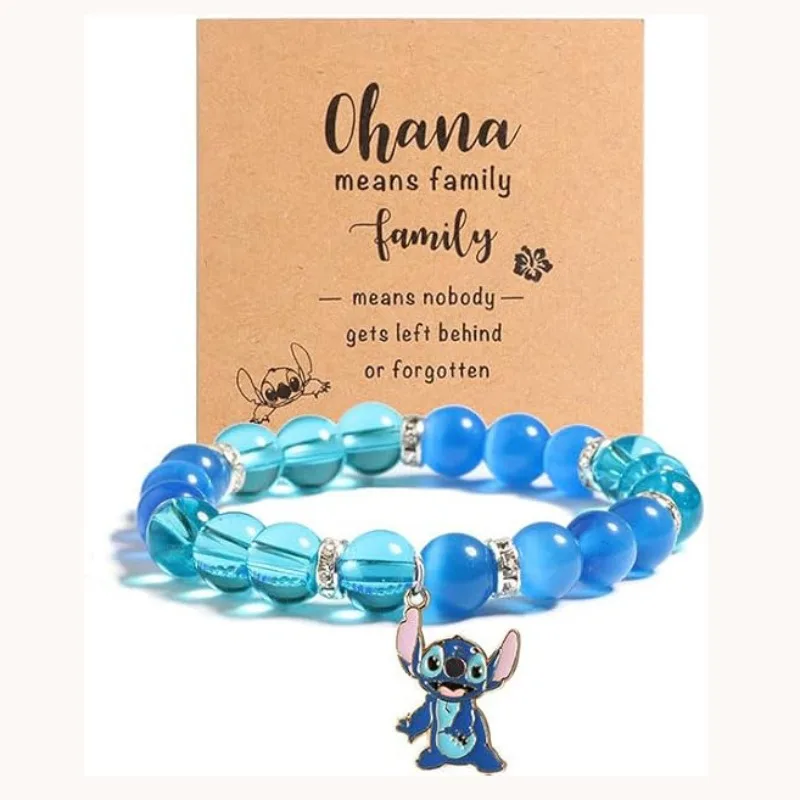 2025 Neues Produkt, blaues Katzenauge, Steinperle, Cartoon, kreativer Anime-Kristall, elastisches Armband, Hörer, niedliche Mode