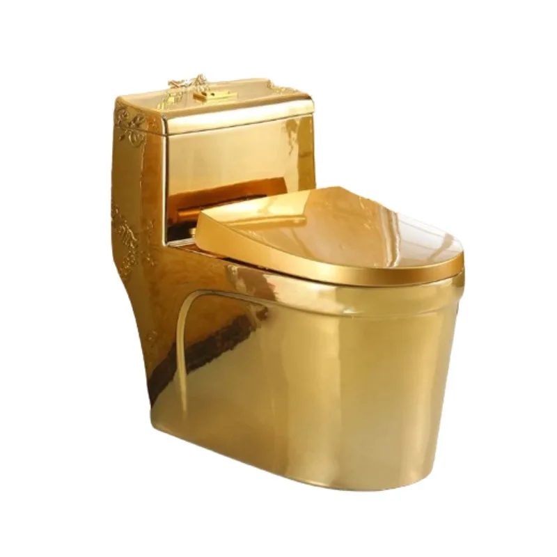 European style gold toilet creative art toilet super swirling color deodorant water saving bar toilet