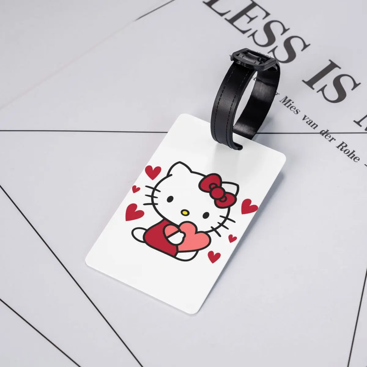 Etiqueta de equipaje personalizada Hello Kitty Sanrio, etiquetas de equipaje de Protección de Privacidad, etiquetas de maleta de viaje